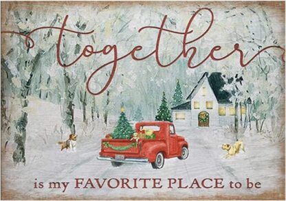 8"x12" Christmas Farmer Farmhouse Christmas Together Gifts Garden Yard Signs