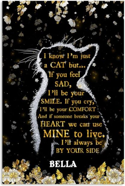 8x12 inch Metal Tin Sign I Know I’m Just A Cat Tin Signs New Year Easter