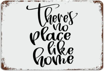 8x12 inch There's No Place Like Home Signs with Quotes Aluminum Metal Sign