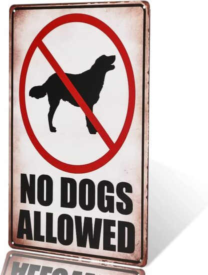 8x12 inch-No Dogs Allowed Print Red White Black Poster Symbol Picture Business