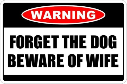 8x12 inch Metal Aluminum Plaque Sign Warning Beware of Wife Tin Sign