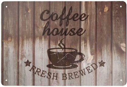 8x12 inch Retro Metal Tin Sign Coffee House Aluminum Sign