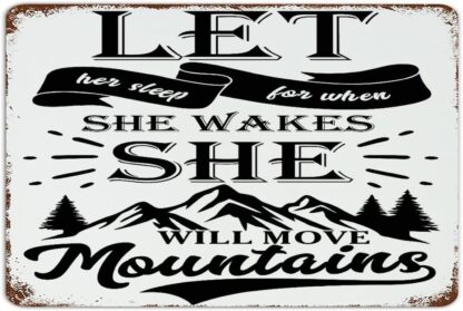 8x12 inch Retro Metal Signs Outdoor Let Her Sleep for When She Wakes