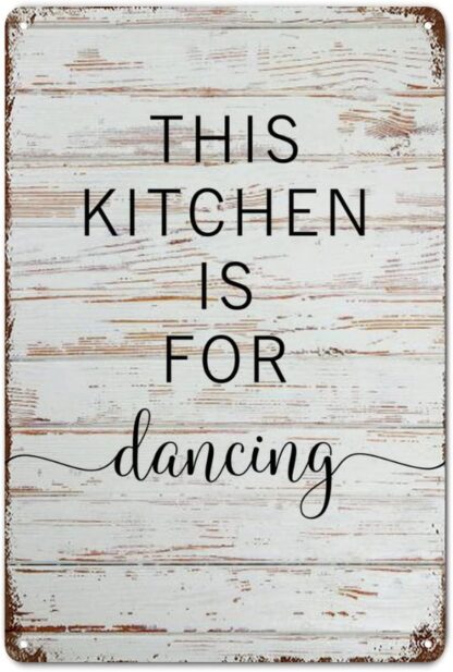 8x12 inch Metal Tin Sign Love Quote Poster Shabby Plaque Signs This Kitchen Is