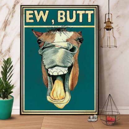 8x12 inch Funny Horse Ew Butt Retro Metal Tin Signs