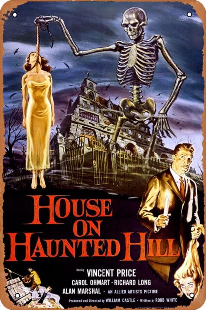 8x12 inch House on Haunted Hill Movie Metal Tin Sign