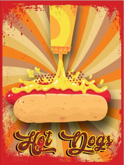 8x12 inch Metal Signs Hot Dogs Retro Tin Sign Vintage Aluminum Sign