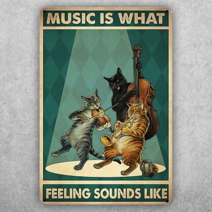 8"x12" Gift for Music is What Feeling Sounds Like Garden Yard Signs Christmas