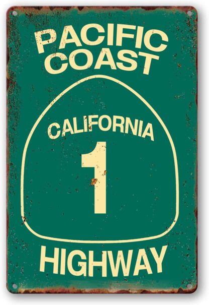 8x12 inch Pacific Coast Highway Signs California Abbey Street Road Sign