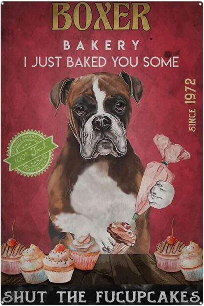 8x12 inch Boxer Baking Signs, Shut The Fucupcakes Signs