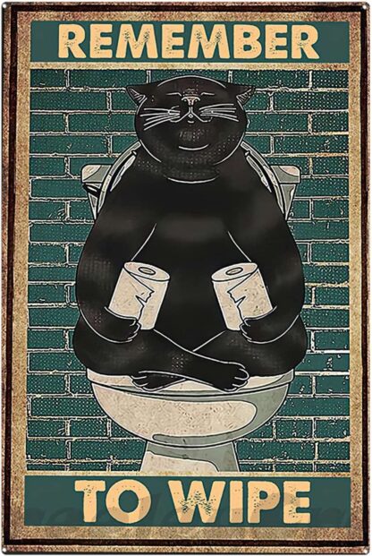 8x12 Inches Metal Signs Vintage Funny Funny Black Cat Signs Love Cat Signs