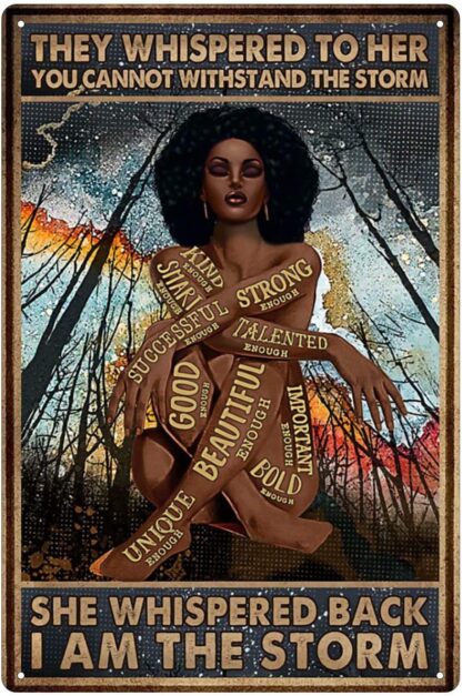 8x12 inch Tin Sign Vintage Black Beauty Tattoo Poster Bar Club Family