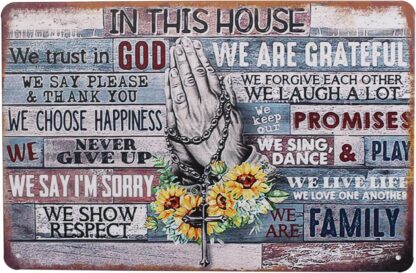 8x12 inch in This House We Trust in God Metal Tin Sign